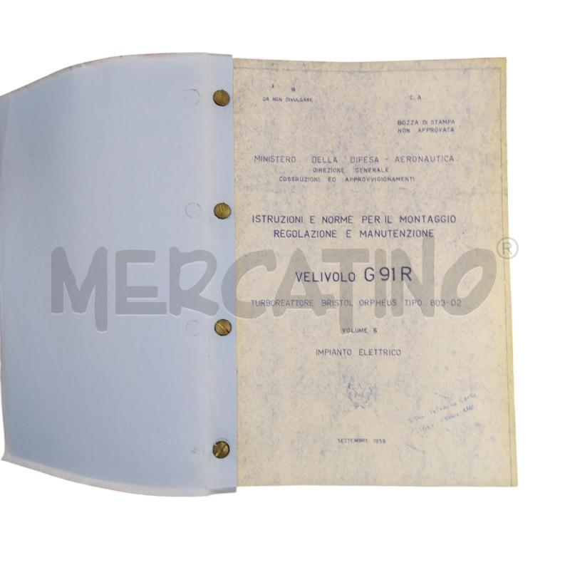 MANUALI MILITARI AERONAUTICA PZ.6 G-91R   | Mercatino dell'Usato Bernareggio 3