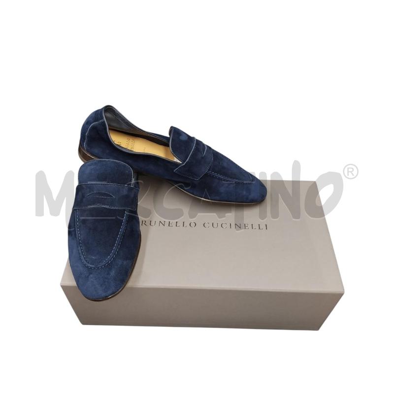 MOCASSINI PELLE UOMO BLU CUCINELLI SCAT CAMOSCIO | Mercatino dell'Usato Bernareggio 1