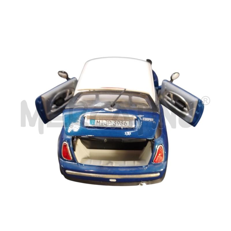 MODELLINO AUTO BURAGO MINI COPPER BLU  | Mercatino dell'Usato Bernareggio 3
