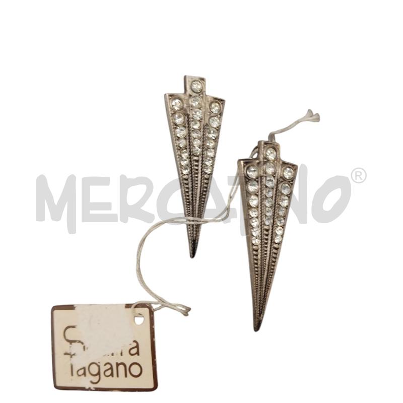 ORECCHINI VINTAGE TRIANGOLO STRASS TAGANO | Mercatino dell'Usato Bernareggio 1
