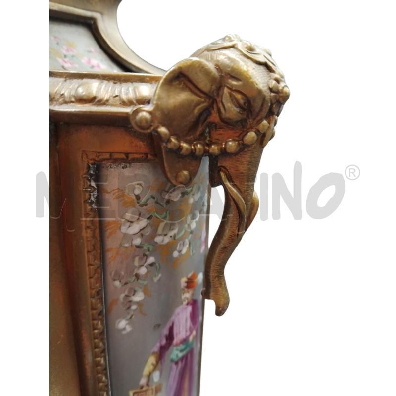 OROLOGIO PENDOLINO PARIGINA DIPINTO OTTONE | Mercatino dell'Usato Bernareggio 4