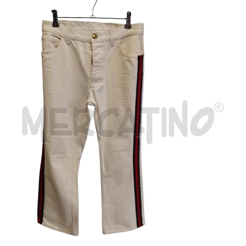 PANTALONE DONNA PANNA BANDA BLU ROSSO GUCCI | Mercatino dell'Usato Bernareggio 1