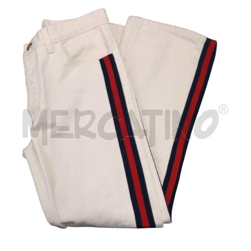 PANTALONE DONNA PANNA BANDA BLU ROSSO GUCCI | Mercatino dell'Usato Bernareggio 4