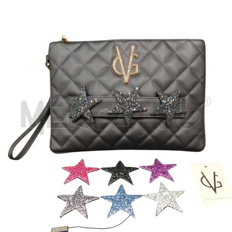 POCHETTE BORSA NERA STELLE VALENTINA GIORGI | Mercatino dell'Usato Bernareggio 1