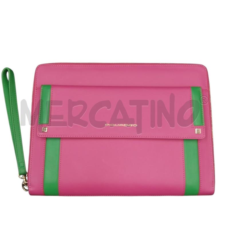 PORTA TABLET PIQUADRO ROSA E VERDE  | Mercatino dell'Usato Bernareggio 4