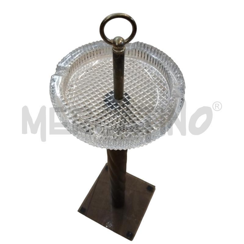 POSA CENERE OTTONE BASE VETRO FUME  | Mercatino dell'Usato Bernareggio 2