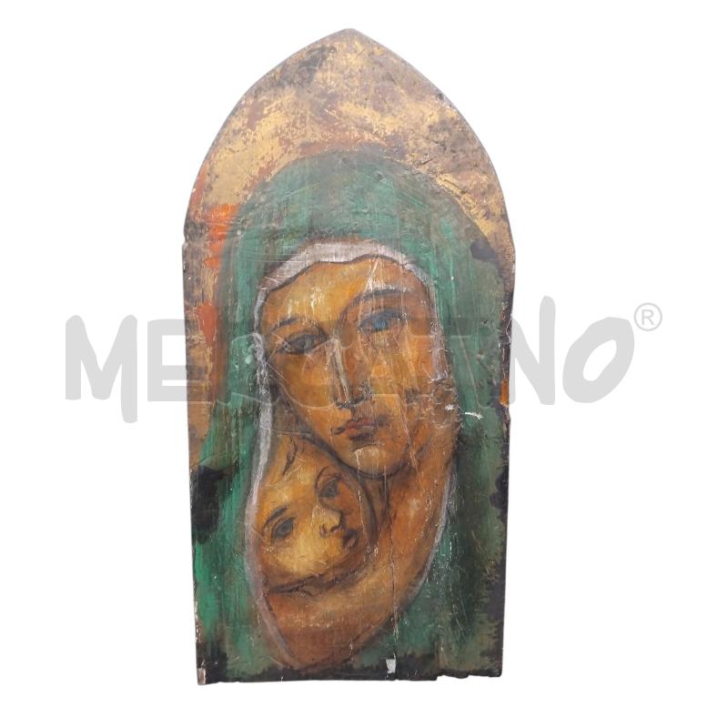 QUADRO MADONNA CON BAMBINO SU TAVOLA  | Mercatino dell'Usato Bernareggio 1