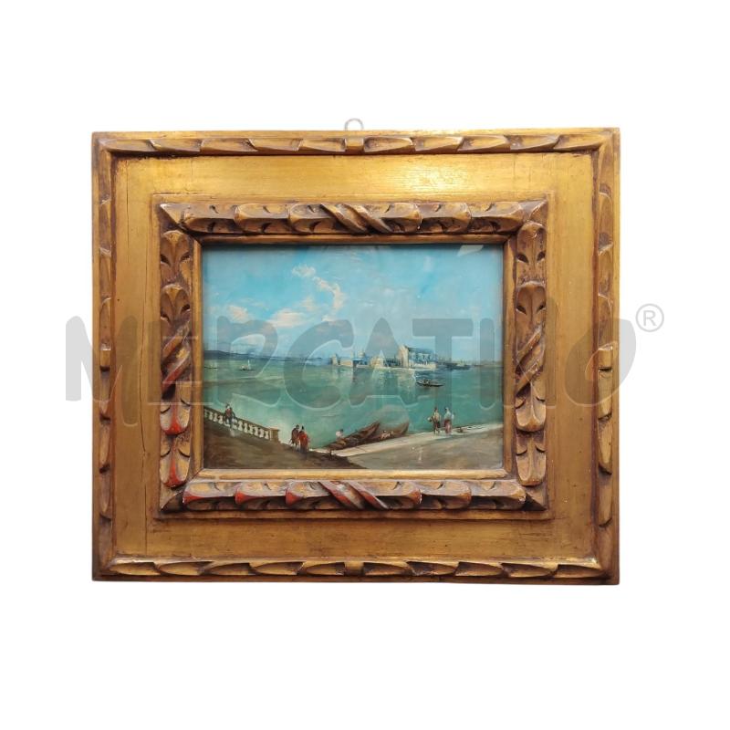 QUADRO MARINA CORNICE DORATA  | Mercatino dell'Usato Bernareggio 1
