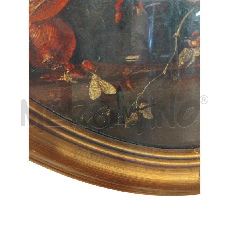 QUADRO OVALE NATURA MORTA CORNICE ORO | Mercatino dell'Usato Bernareggio 3