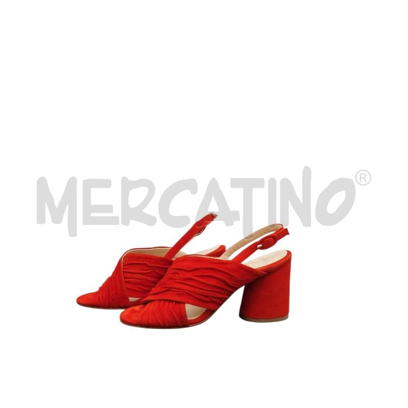 SANDALI DONNA SCAMOSCIATI ROSSO LORENZO MASIERO | Mercatino dell'Usato Bernareggio 2