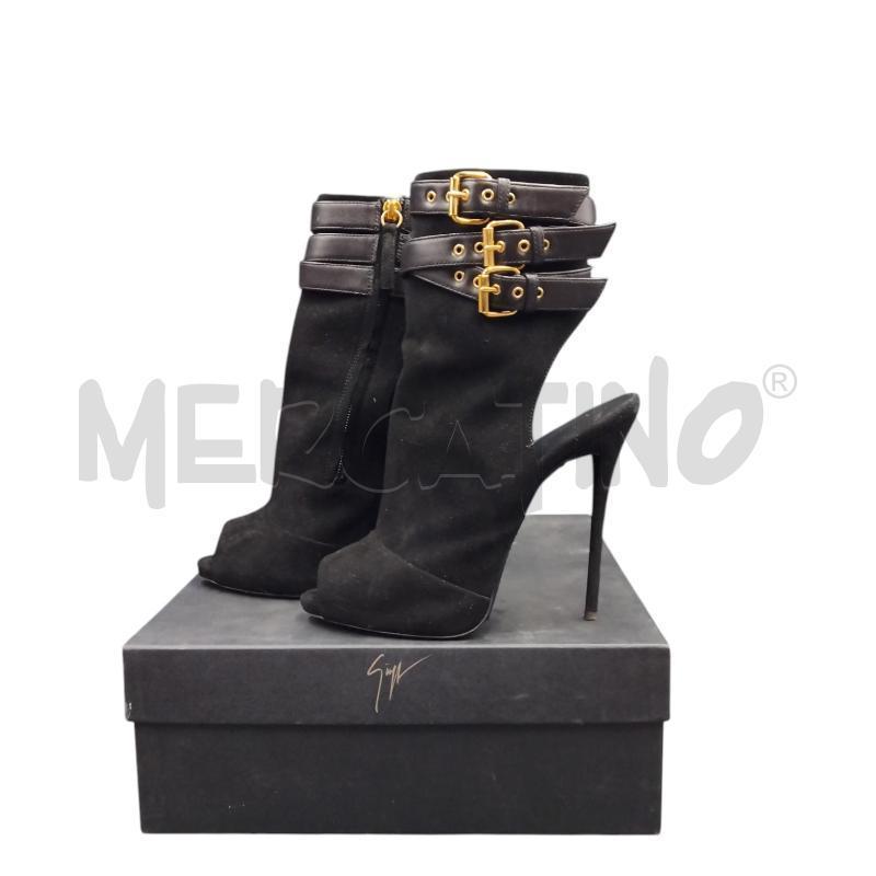 SCARPE DONNA NERO TACCO ZANOTTI CINTURINI | Mercatino dell'Usato Bernareggio 2