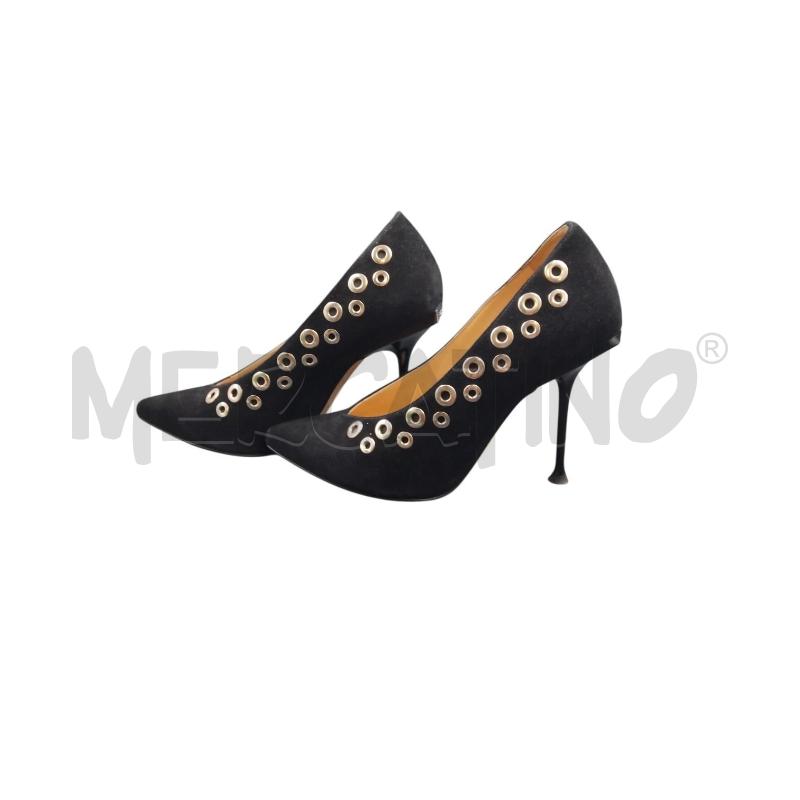 SCARPE D TACCO NERO BORCHIE SERGIO ROSSI SCAT | Mercatino dell'Usato Bernareggio 2