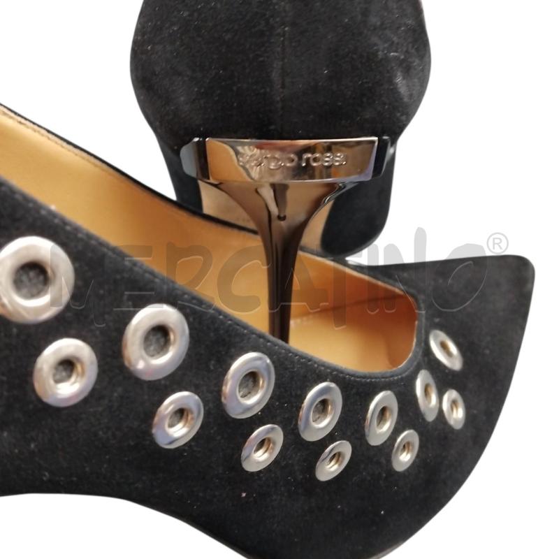 SCARPE D TACCO NERO BORCHIE SERGIO ROSSI SCAT | Mercatino dell'Usato Bernareggio 5