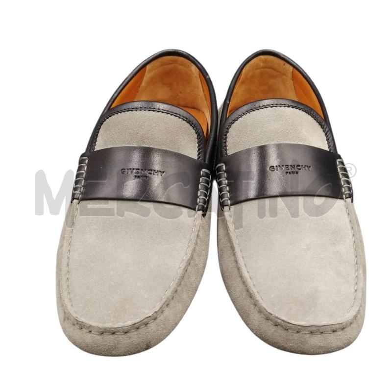 SCARPE U GIVENCHY MOCASSINO SCAMOSCIATO GRIGIO NERO  | Mercatino dell'Usato Bernareggio 1
