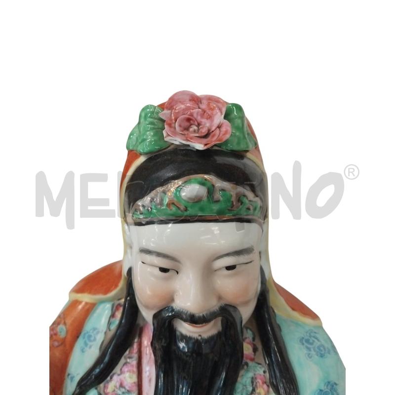 SCULTURA SAGGIO CON BAMBINO  ORIENTALE  | Mercatino dell'Usato Bernareggio 5