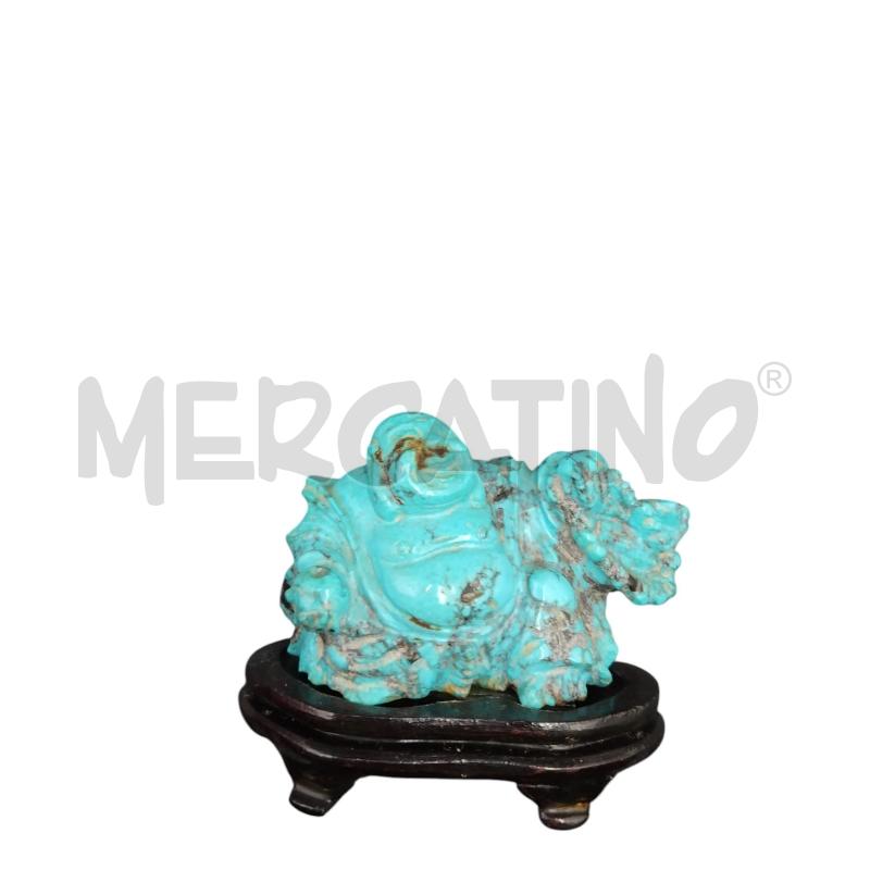 STATUETTA BUDDHA TURCHESE  | Mercatino dell'Usato Bernareggio 1