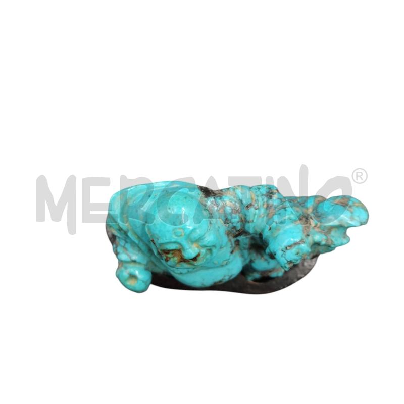 STATUETTA BUDDHA TURCHESE  | Mercatino dell'Usato Bernareggio 3