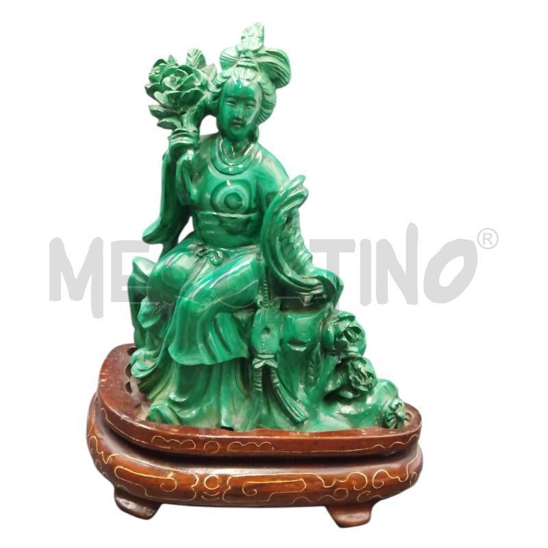 STATUETTA ORIENTALE MALACHITE  | Mercatino dell'Usato Bernareggio 1