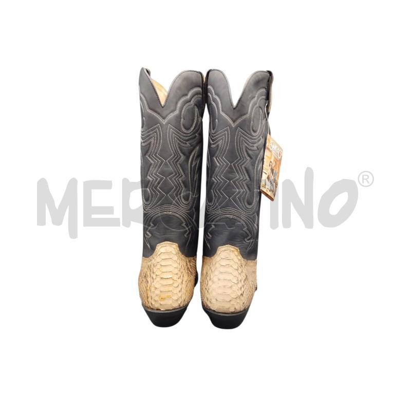 STIVALI TEXANI PITO NERO BEIGE | Mercatino dell'Usato Bernareggio 3