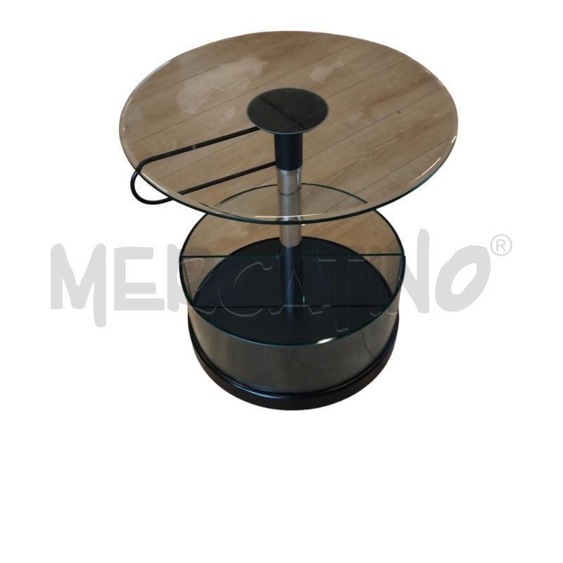 TAVOLINO TONDO DESIGN VETRO ACC  | Mercatino dell'Usato Bernareggio 1
