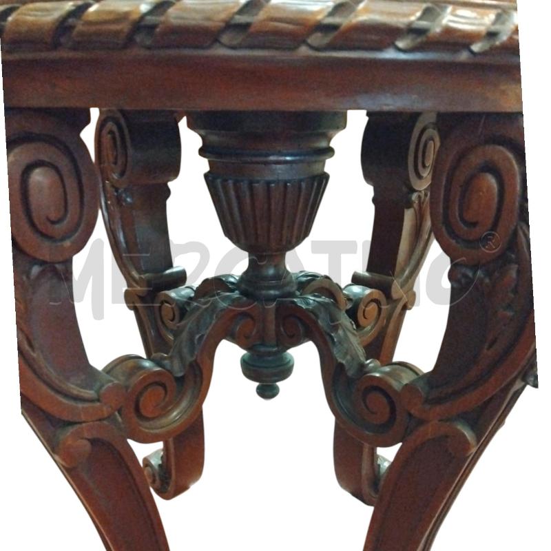 TAVOLINO TONDO INTARSI LEGNO RIPIANO MARMO  | Mercatino dell'Usato Bernareggio 5