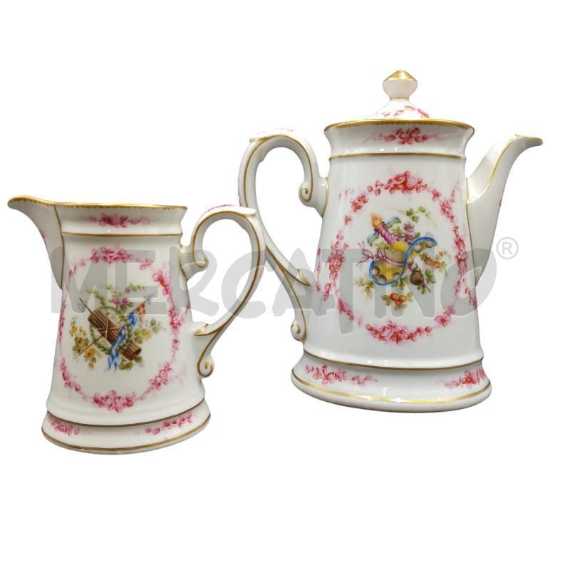 TEIERA +LATTIERA  DECORO LINDA DE DOMINICIS | Mercatino dell'Usato Bernareggio 1