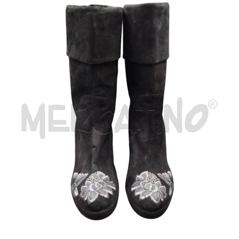 TRONCHETTO TACCO CAMOSCIO NERO CAVALLI  | Mercatino dell'Usato Bernareggio 1