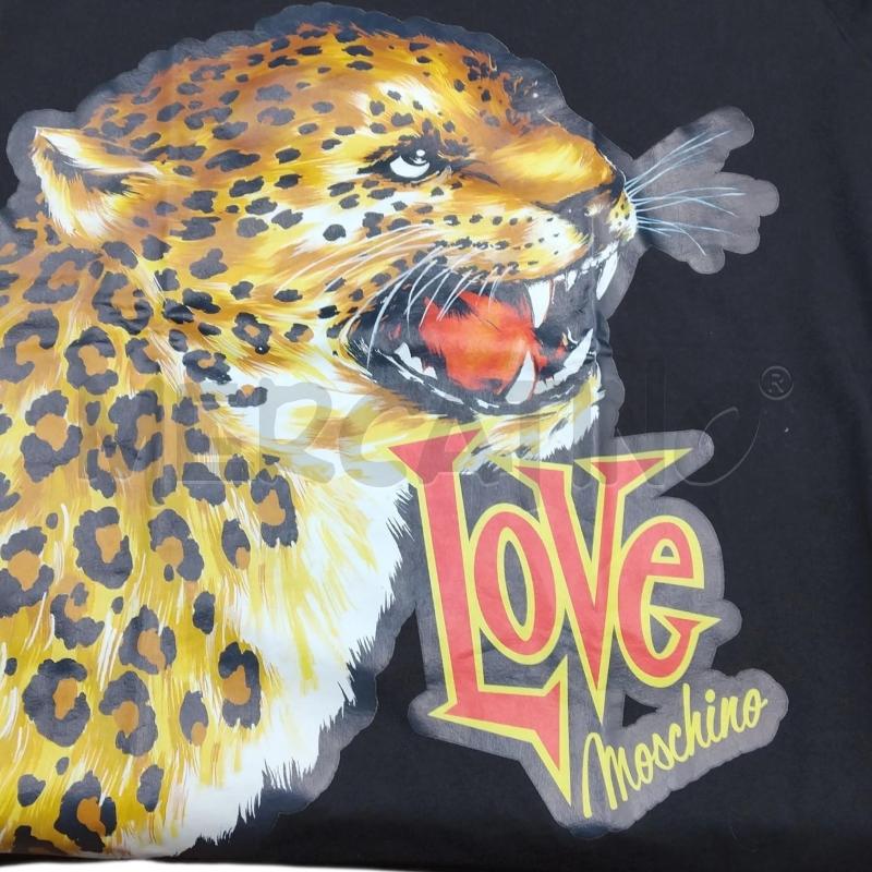 T SHIRT DONNA NERO LOVE MOSCHINO GHEPARDO | Mercatino dell'Usato Bernareggio 2