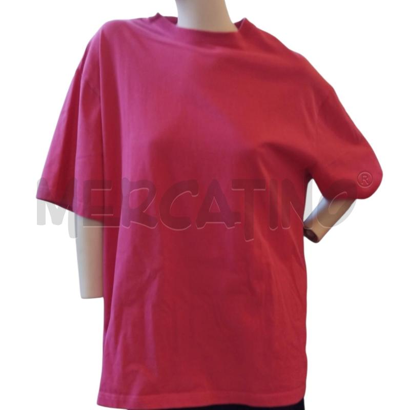 T SHIRT D BALENCIAGA FUCSIA SCRITTA NERA  | Mercatino dell'Usato Bernareggio 1