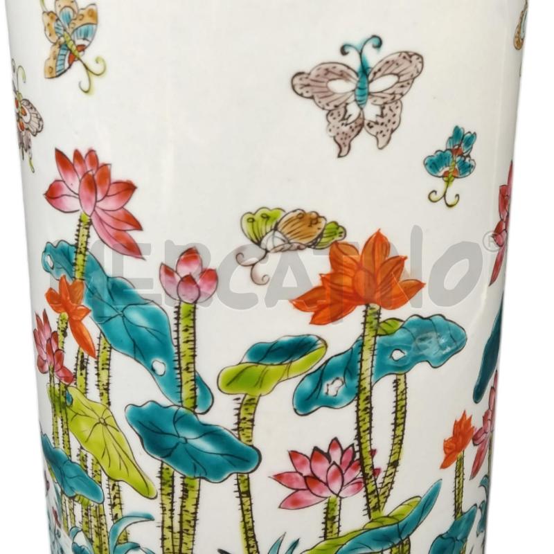 VECCHIO VASO ORIENTALE CILINDRICO | Mercatino dell'Usato Bernareggio 2