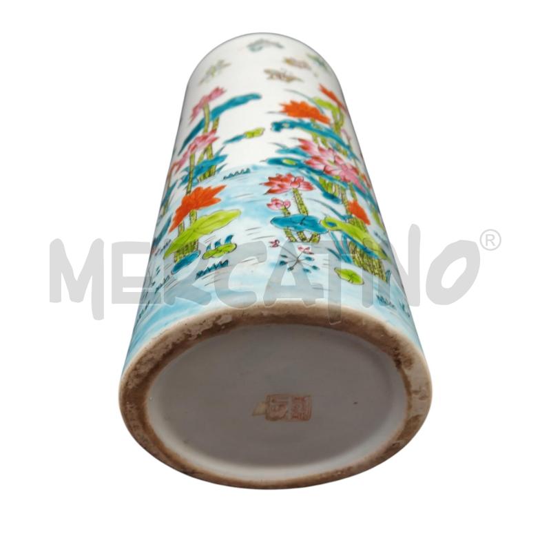 VECCHIO VASO ORIENTALE CILINDRICO | Mercatino dell'Usato Bernareggio 4