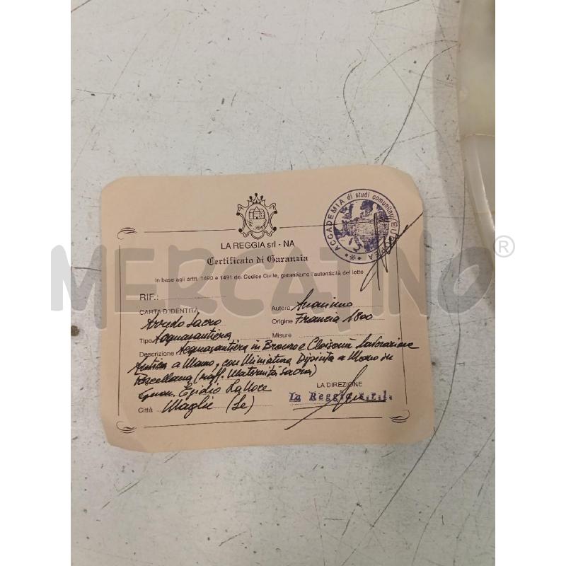 ACQUASANTIERA SMALTATA | Mercatino dell'Usato Milano centrale 2