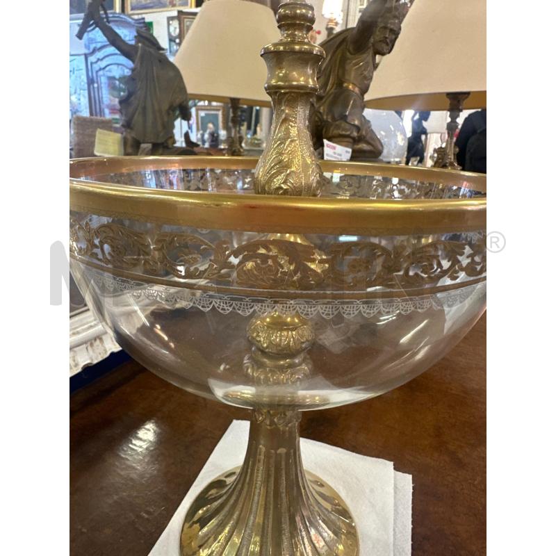 ALZATINA CRISTALLO DECORI DORATI  | Mercatino dell'Usato Milano centrale 3