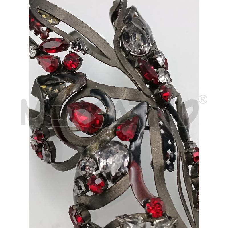 BRACCIALE  IN FERRO BATTUTO INSERTI ROSSO  | Mercatino dell'Usato Milano centrale 2