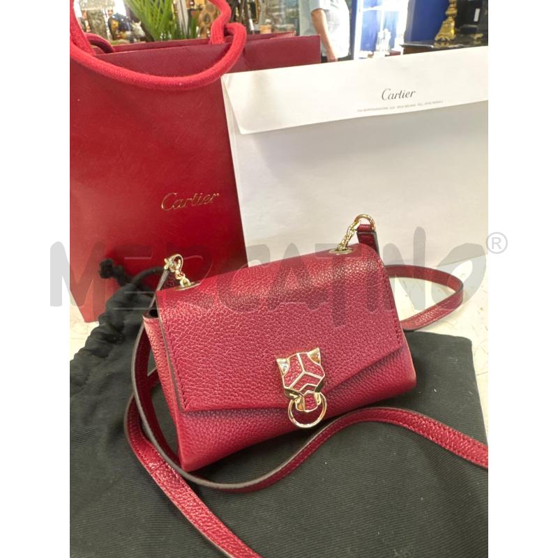 CARTIER PANTHERE CHAIN SHOULDER BAG MICRO BORDEAUX | Mercatino dell'Usato Milano centrale 1