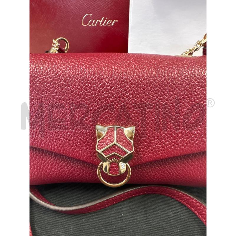 CARTIER PANTHERE CHAIN SHOULDER BAG MICRO BORDEAUX | Mercatino dell'Usato Milano centrale 2