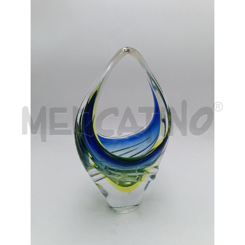 CESTINO VETRO MURANO COLORATO  | Mercatino dell'Usato Milano centrale 1