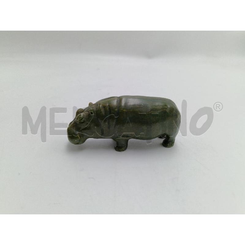 IPPOPOTAMO IN PIETRA VERDE | Mercatino dell'Usato Milano centrale 1
