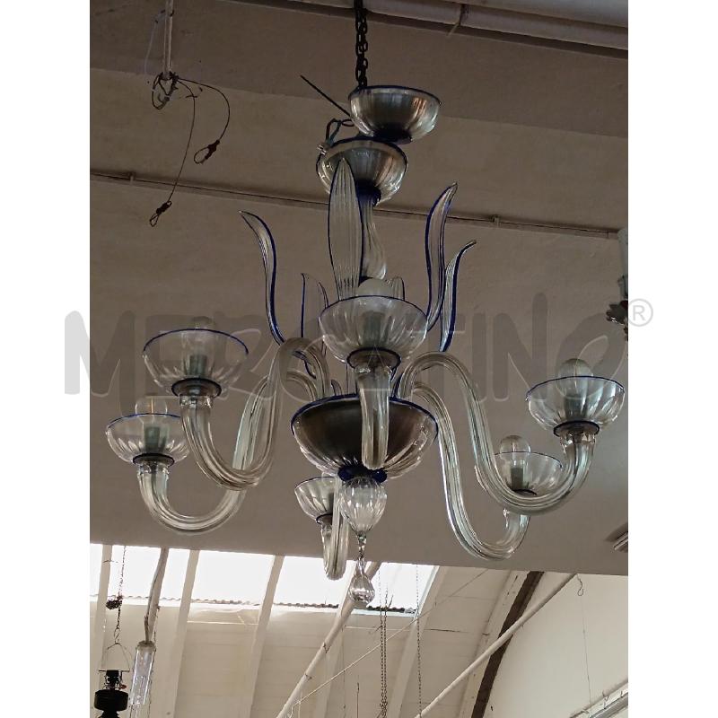 LAMPADARIO MURANO VECCHIO PROFILI BLU  | Mercatino dell'Usato Milano centrale 1