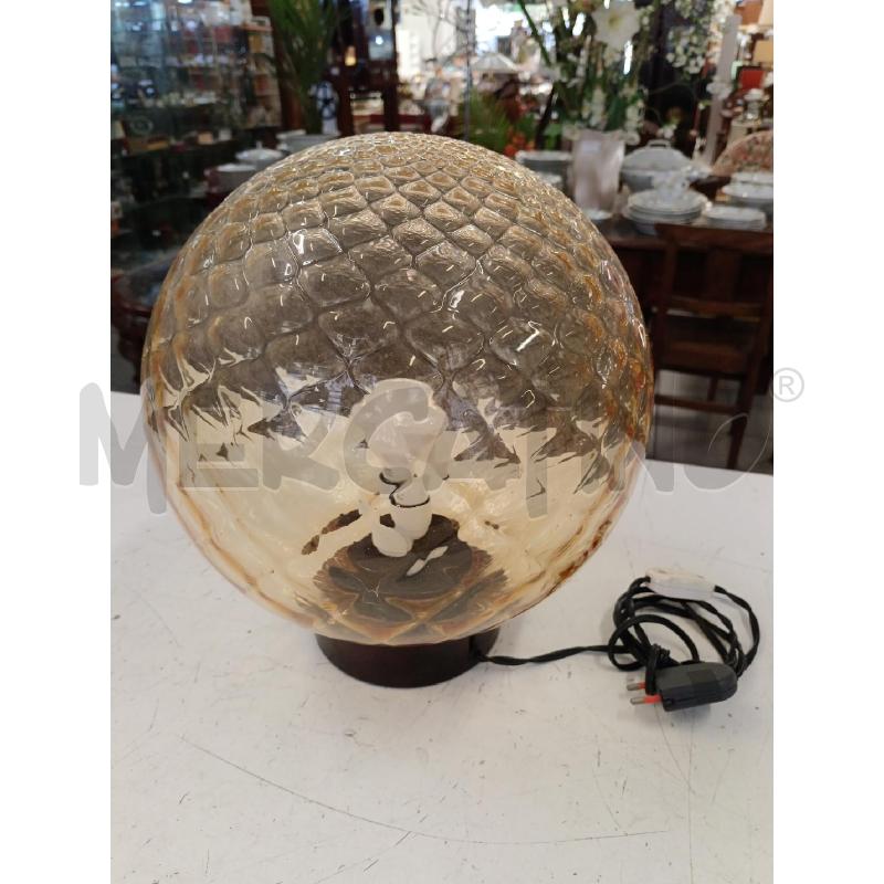 LAMPADA SFERA VETRO BASE METALLO  | Mercatino dell'Usato Milano centrale 1