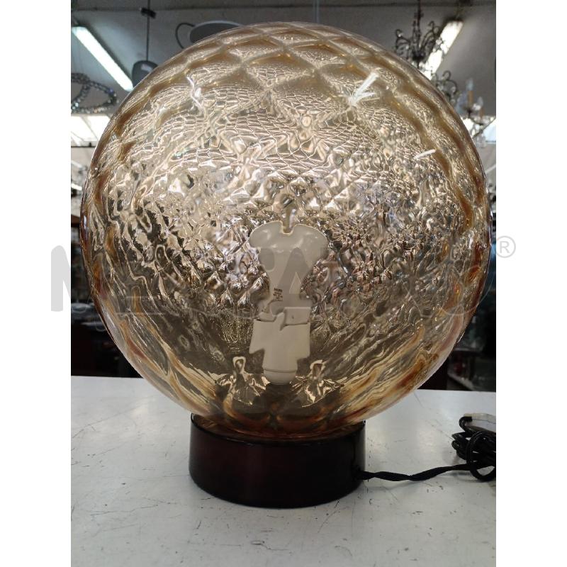 LAMPADA SFERA VETRO BASE METALLO  | Mercatino dell'Usato Milano centrale 2