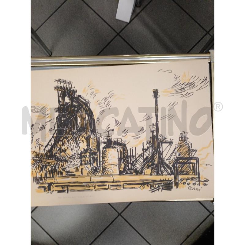 LITOGRAFIA RENATO CENNI GLI ALTIFORNI ANNI70 | Mercatino dell'Usato Milano centrale 1