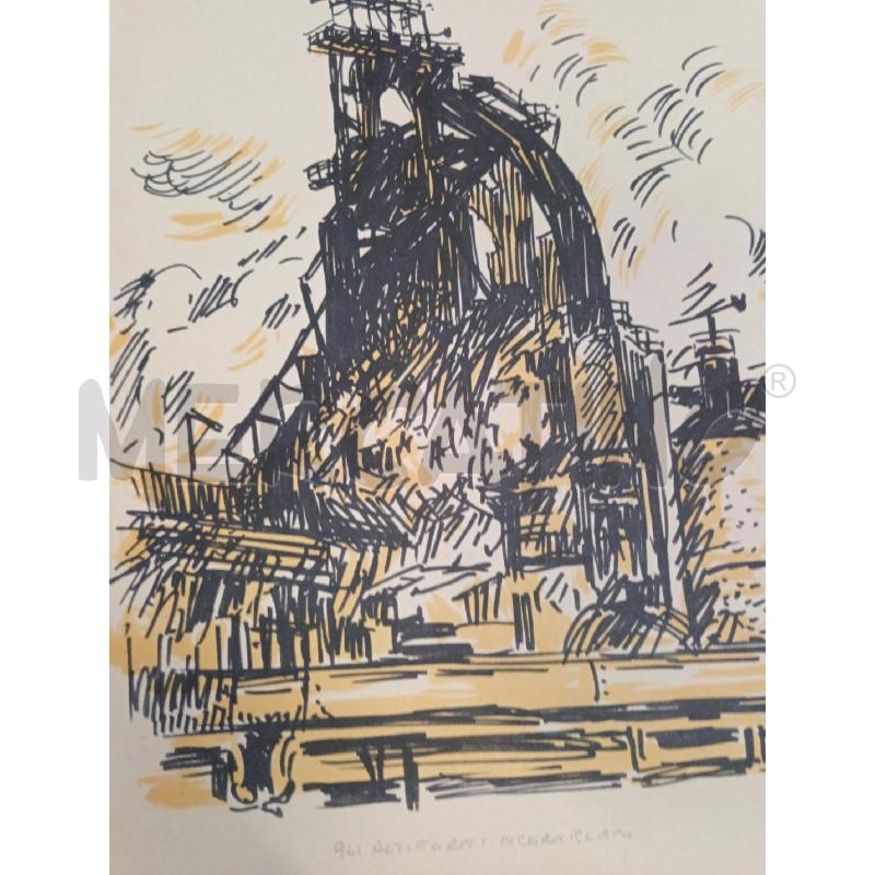 LITOGRAFIA RENATO CENNI GLI ALTIFORNI ANNI70 | Mercatino dell'Usato Milano centrale 3