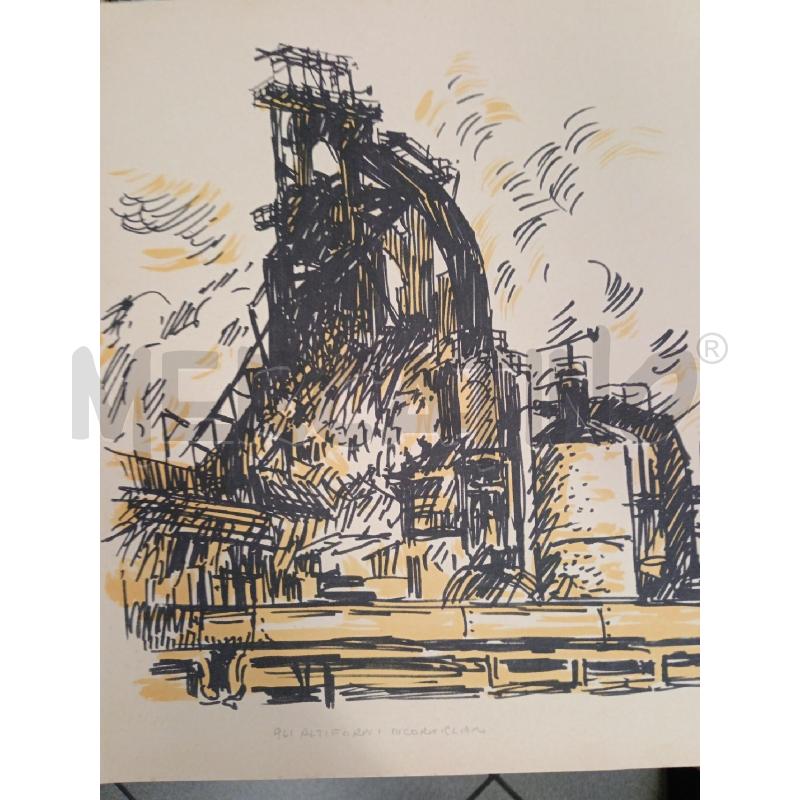 LITOGRAFIA RENATO CENNI GLI ALTIFORNI ANNI70 | Mercatino dell'Usato Milano centrale 4