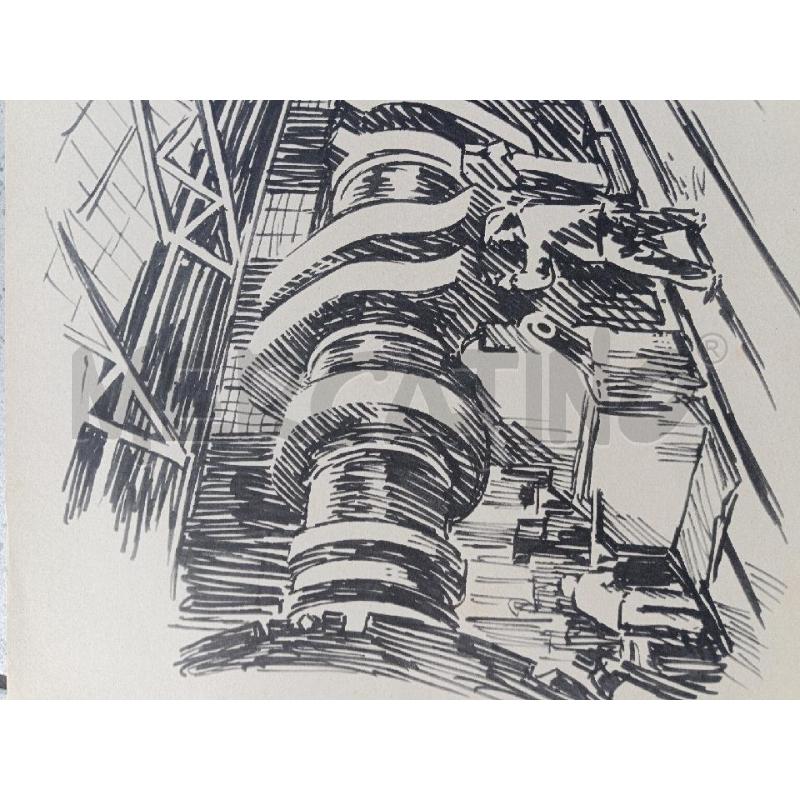 LITOGRAFIA RENATO CENNI LAVORAZIONE MECCANICA DI UN ALBERO A MANOVELLE SUL TORNIO ANNI70 | Mercatino dell'Usato Milano centrale 5