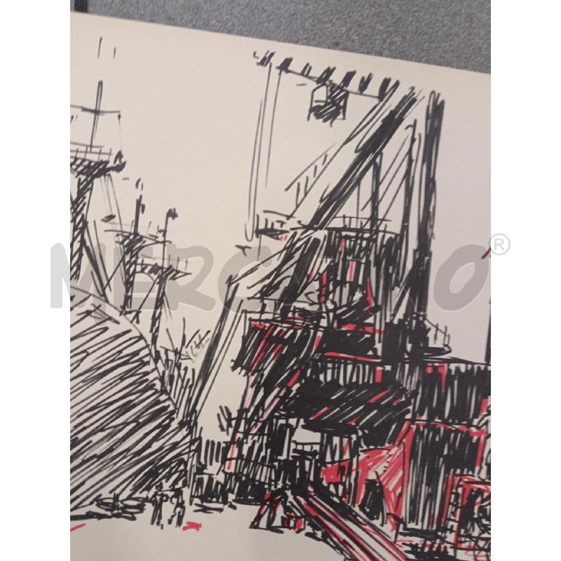 LITOGRAFIA RENATO CENNI LA BANCHINA DI CORNIGLIANO | Mercatino dell'Usato Milano centrale 4