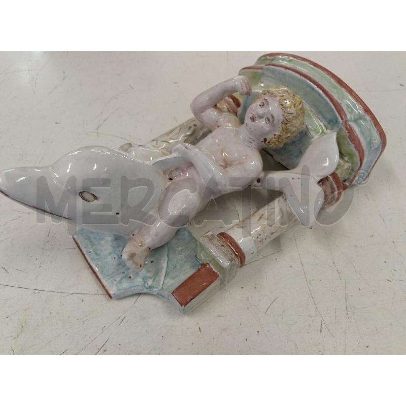 MAIOLICA MENSOLA RAFIGURANTE PUTTO | Mercatino dell'Usato Milano centrale 1