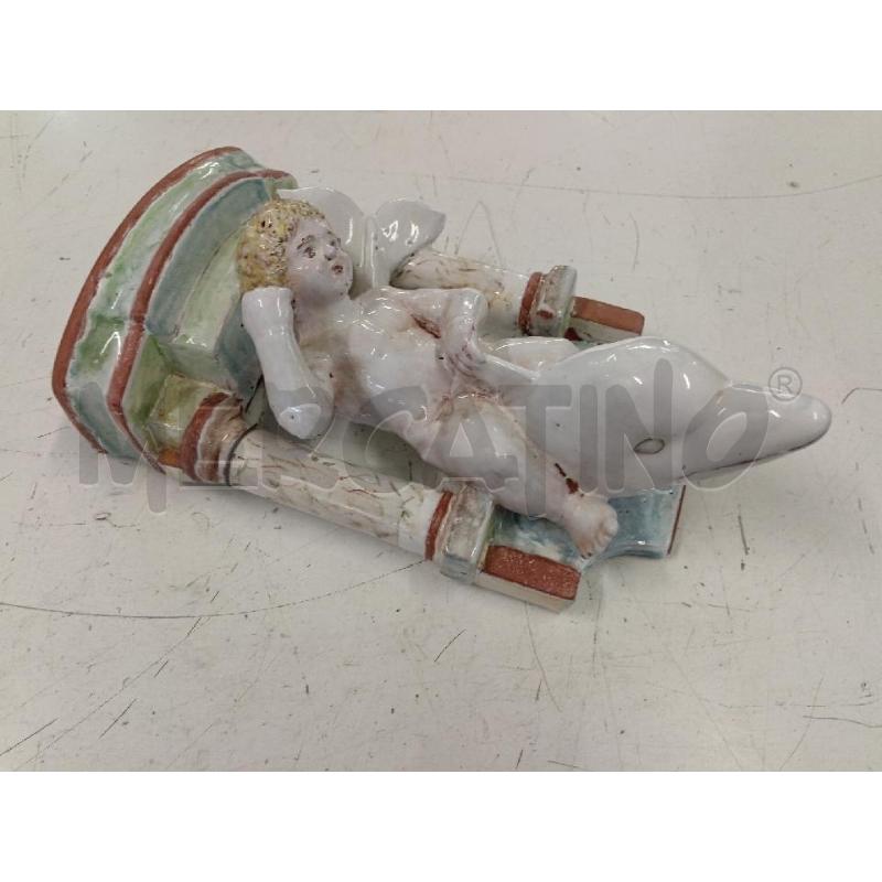 MAIOLICA MENSOLA RAFIGURANTE PUTTO | Mercatino dell'Usato Milano centrale 2