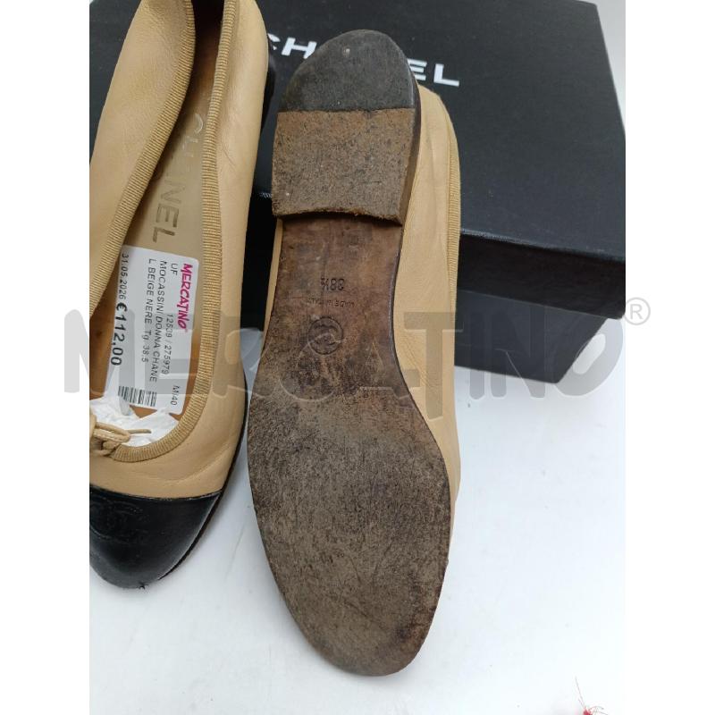 MOCASSINI DONNA CHANEL BEIGE NERE | Mercatino dell'Usato Milano centrale 3