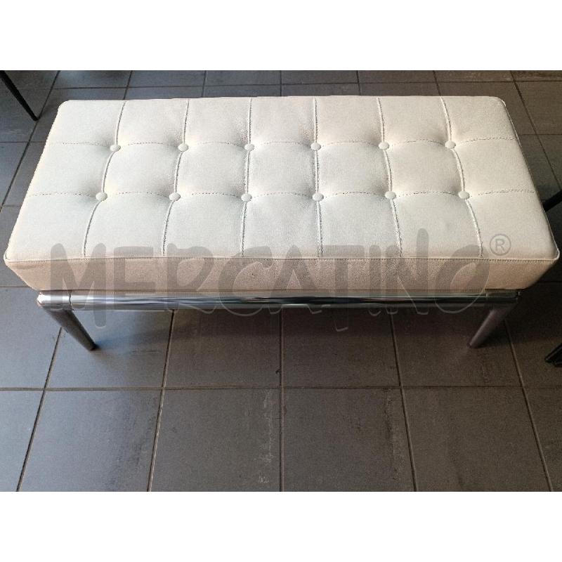 PANCHETTA CASSINA BIANCA PELLE  | Mercatino dell'Usato Milano centrale 1